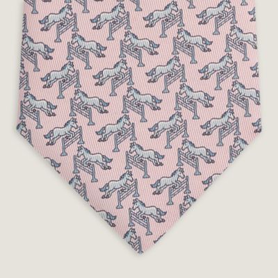 エルメス　ネクタイ　ピンク　四葉クローバー　蹄 エルメス ネクタイ ピンク 四葉クローバー 蹄 エルメス ネクタイ